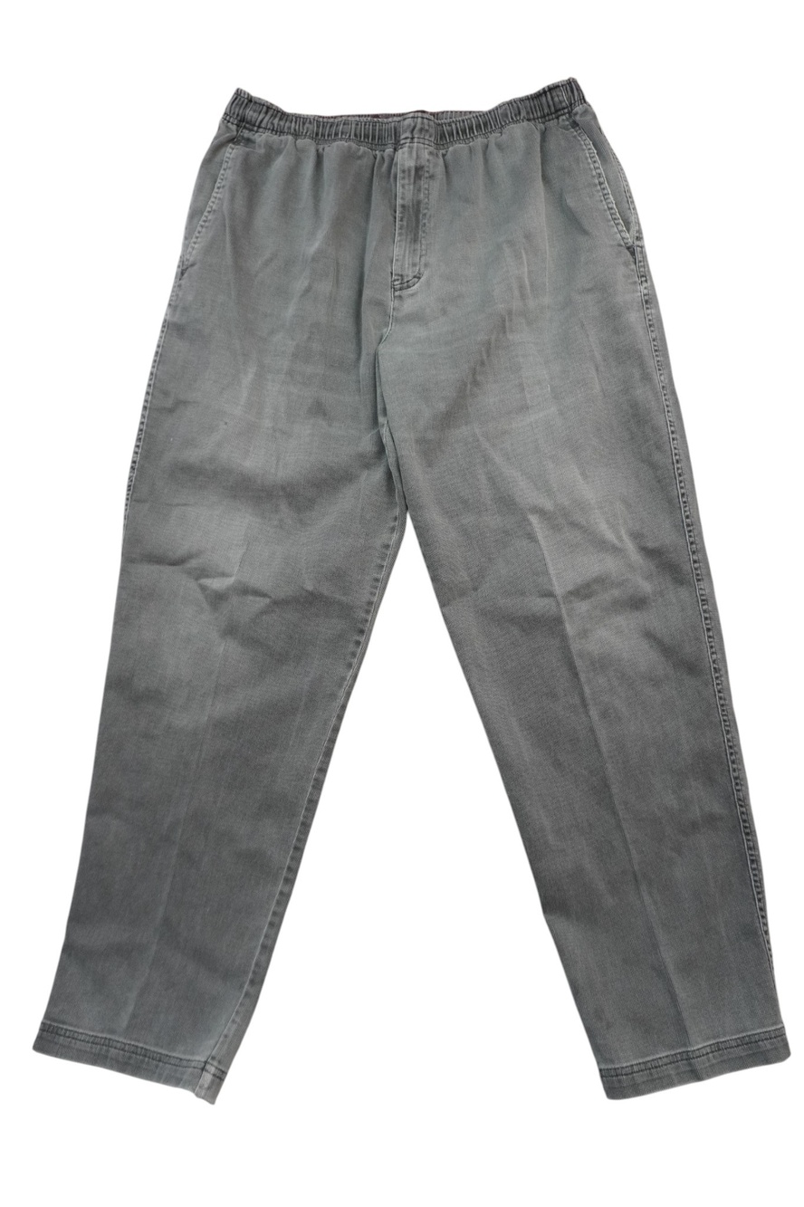 The Territory Ahead Pants Mens XL Textured Cotton Gray Drawstring Relaxed 32x30